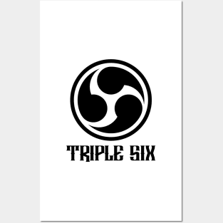 666 Triple Six + Font (black) Posters and Art